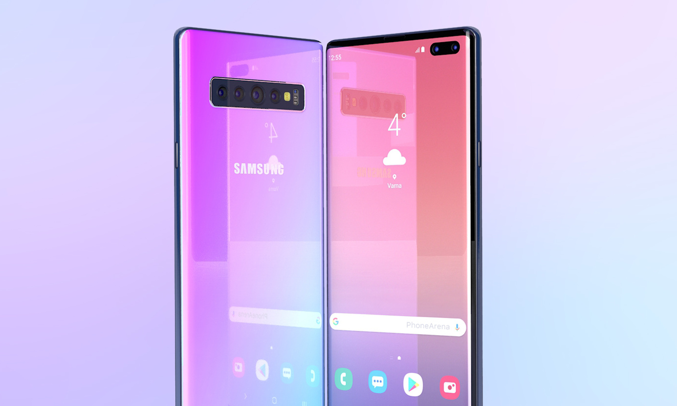 三星Note10渲染图曝光:超感官全面屏+后置四摄