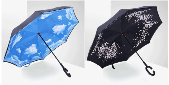 还有十多款不同花色的款式选择,不仅雨伞本身设计创意,特别,就连颜值