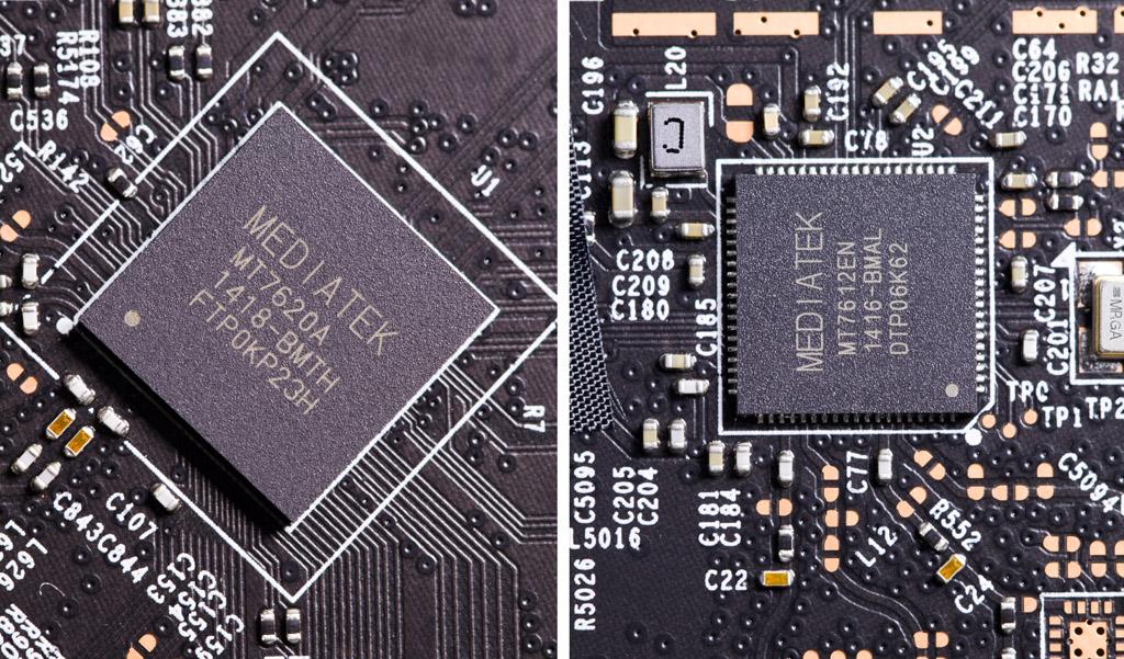 路由器的运行内存采用华邦Winbond W971GG6KB 128M Byte DDR3内存芯片,保存固件的SPI Flash存储芯片采用华邦Winbond 25Q128FVSG 16G Byte闪存芯片。除SPI Flash芯片型号差异外,newifi mini使用的其它三片主要芯片跟小米mini路由器完全相同。
