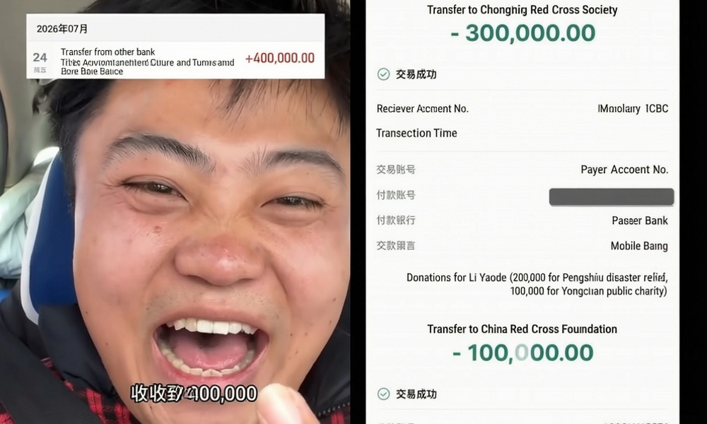 No hype, no cashing out! Internet celebrity Li Yaode received a 500,000-yuan cultural tourism bonus and donated the entire sum on the spot