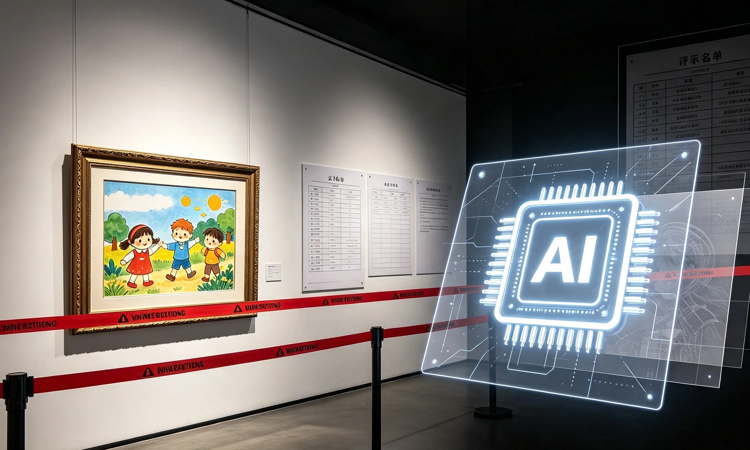 离谱！AI作品混进国家级美术展惹争议，网友：一眼假