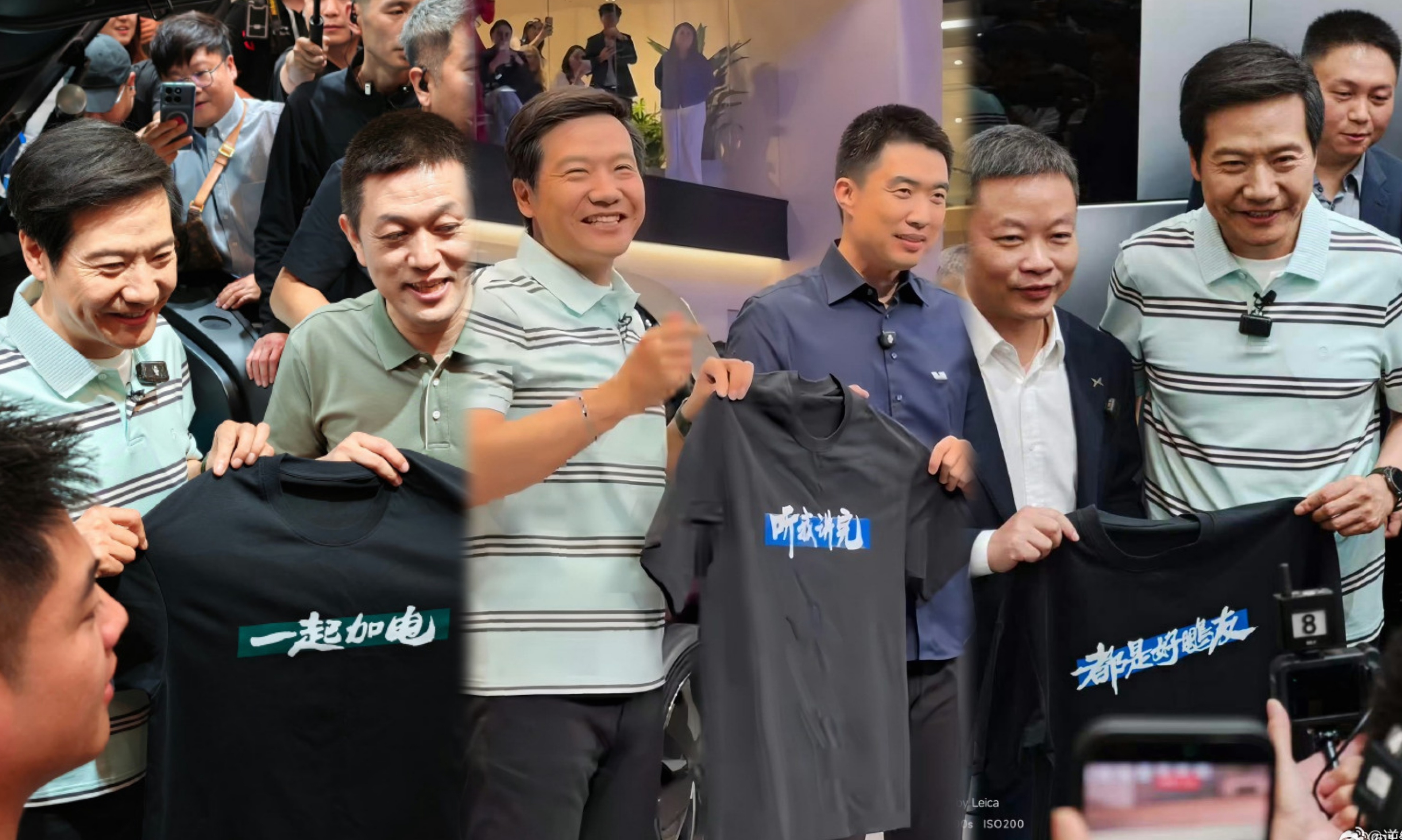 雷军车展整活出圈！送上趣味定制T恤，李想李斌何小鹏全员接梗