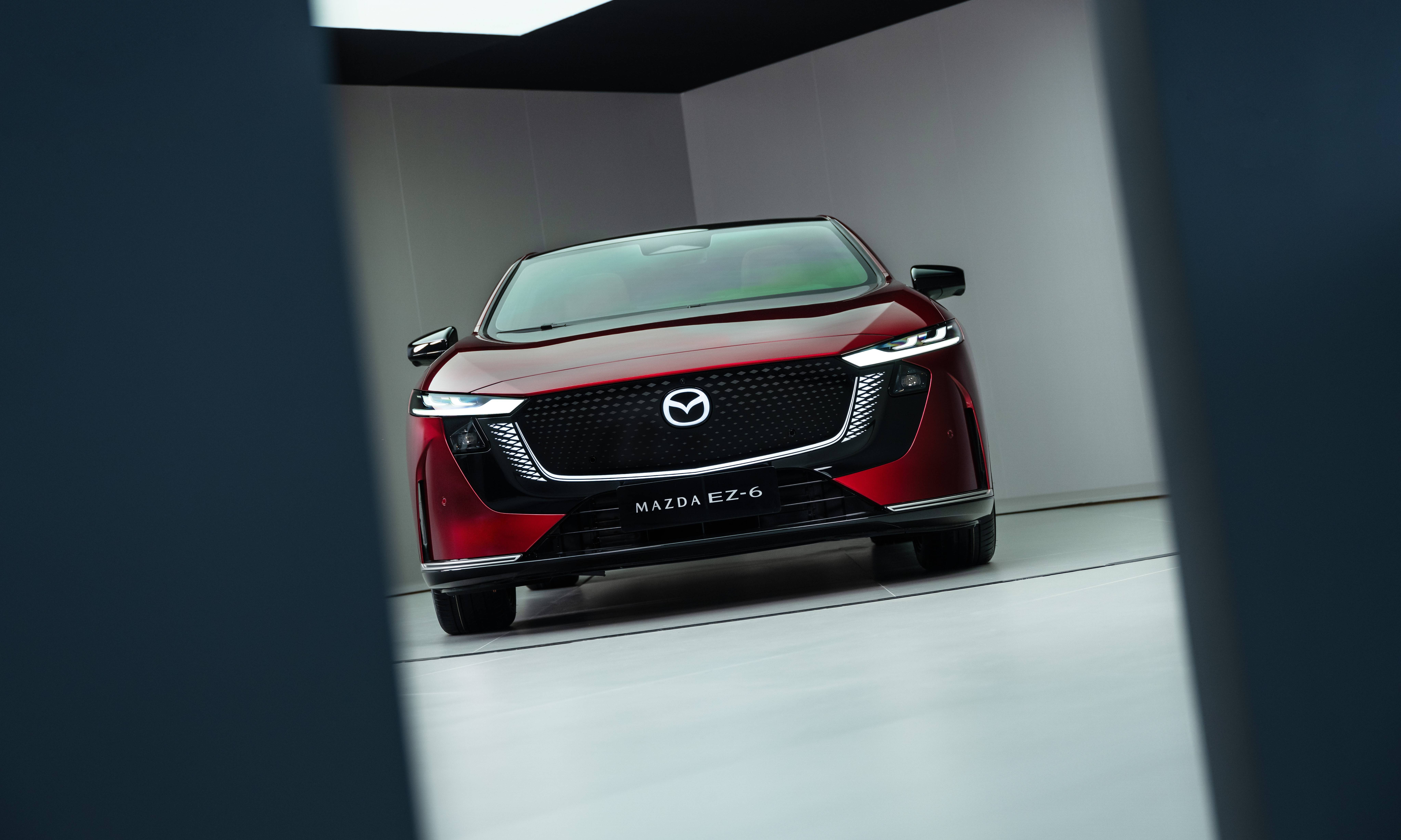 五项“合资车首个”加持！长安马自达EZ-6面世：全面发力新能源