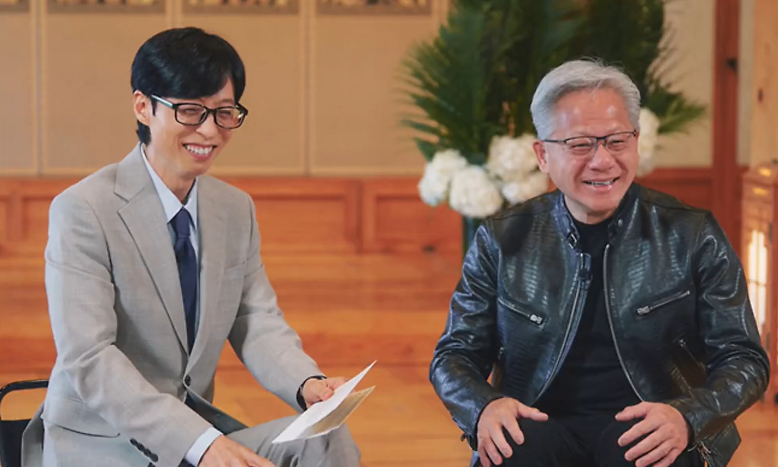 反差拉满!黄仁勋上韩综疯狂玩梗,鼻子梗彻底出圈
