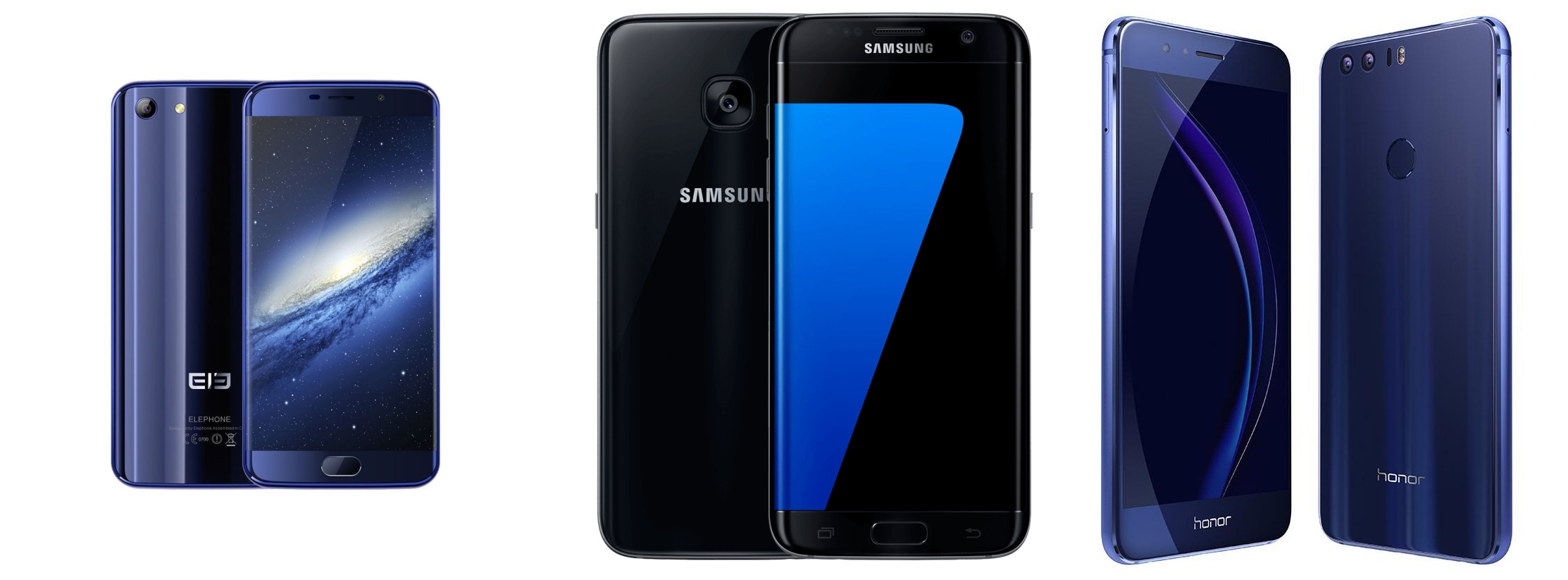 elephone s7 vs 三星s7e vs 荣耀8