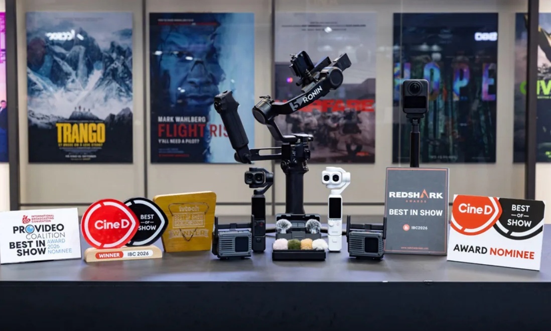 大疆 Osmo Pocket 4P 与 Osmo 360 II 荣获展会多项大奖，大疆影像生态闪耀 IBC 2026