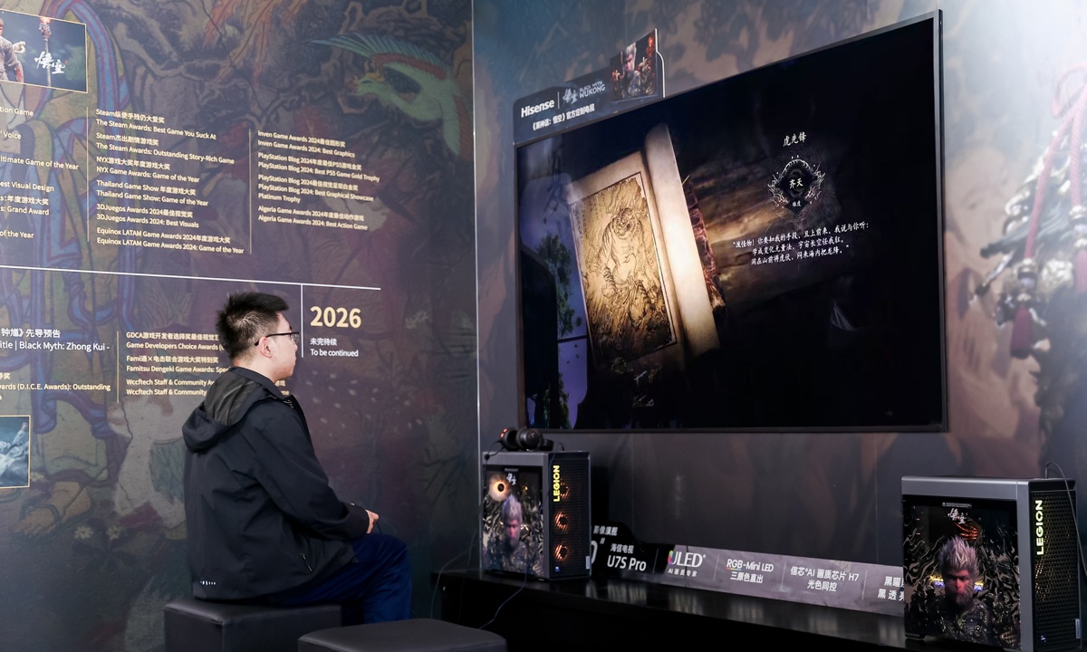 乌镇“整活”!玩家用海信RGB-Mini LED电视玩《黑神话》直呼上头