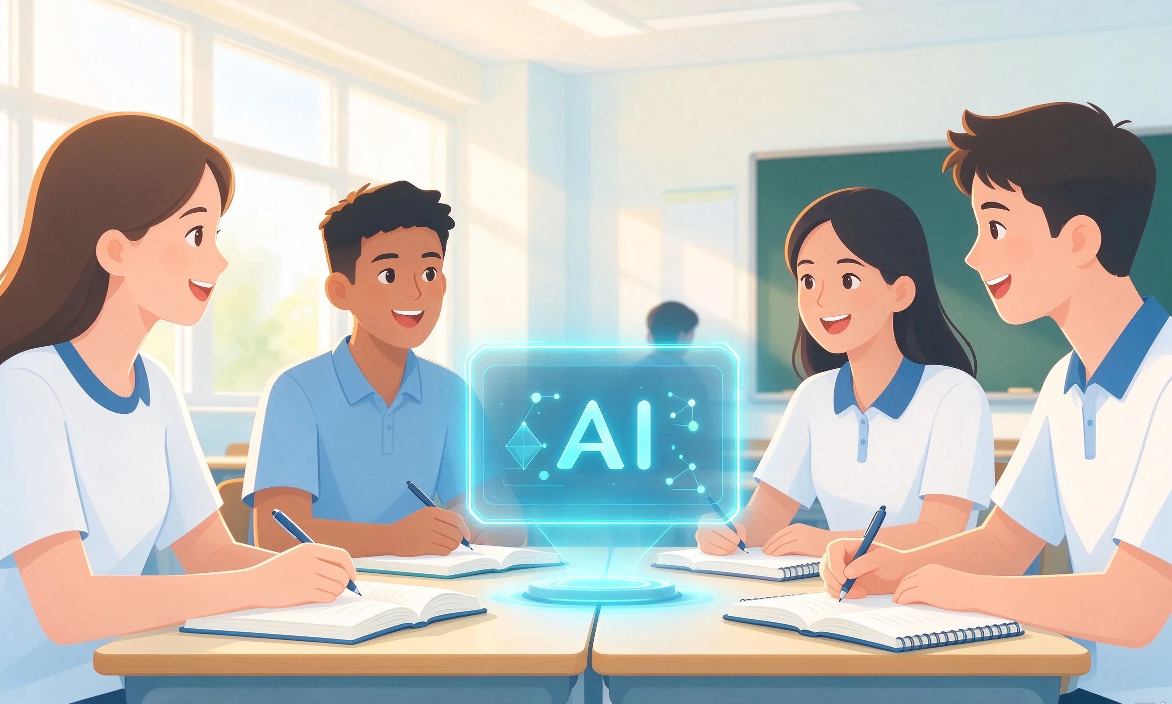 学生都拿AI写作业！学校不教对错，禁止他们使用根本没用