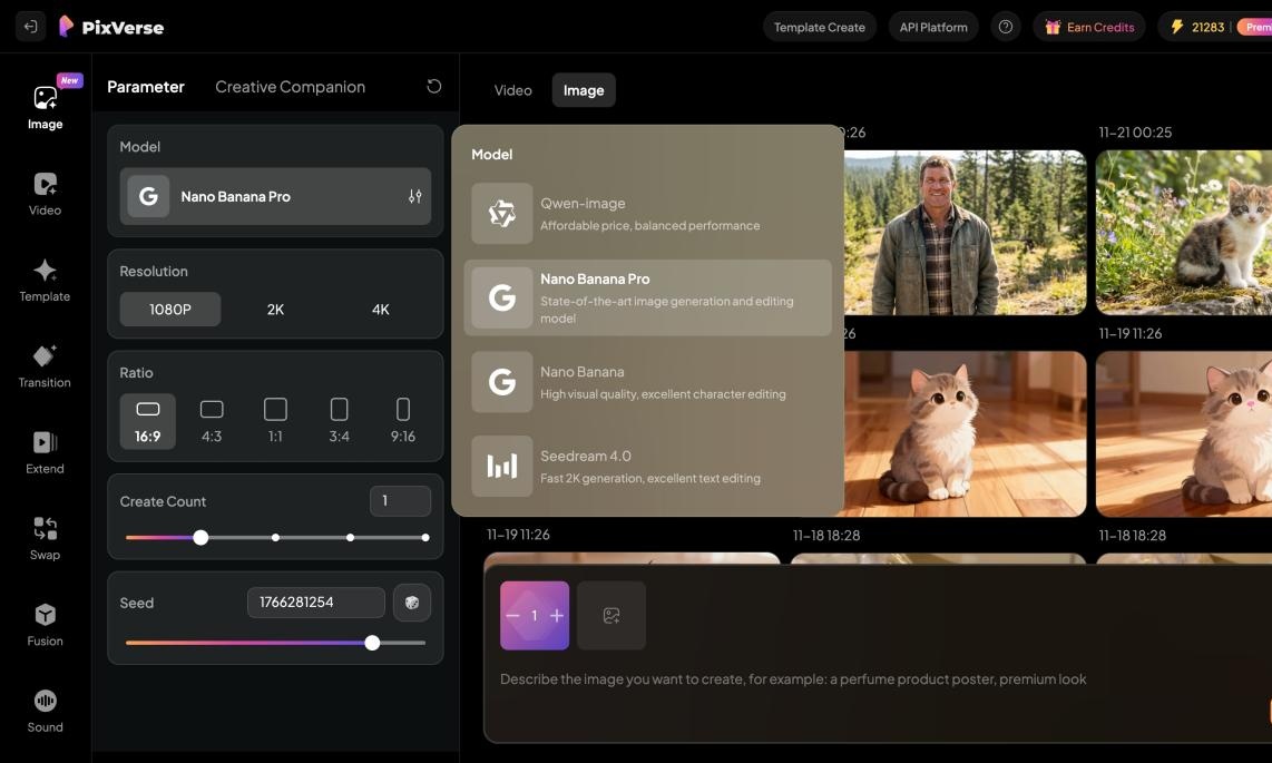 爱诗科技旗下PixVerse（拍我AI）现已接入Nano Banana Pro，丰富图像生成至视频创作的工作流体验