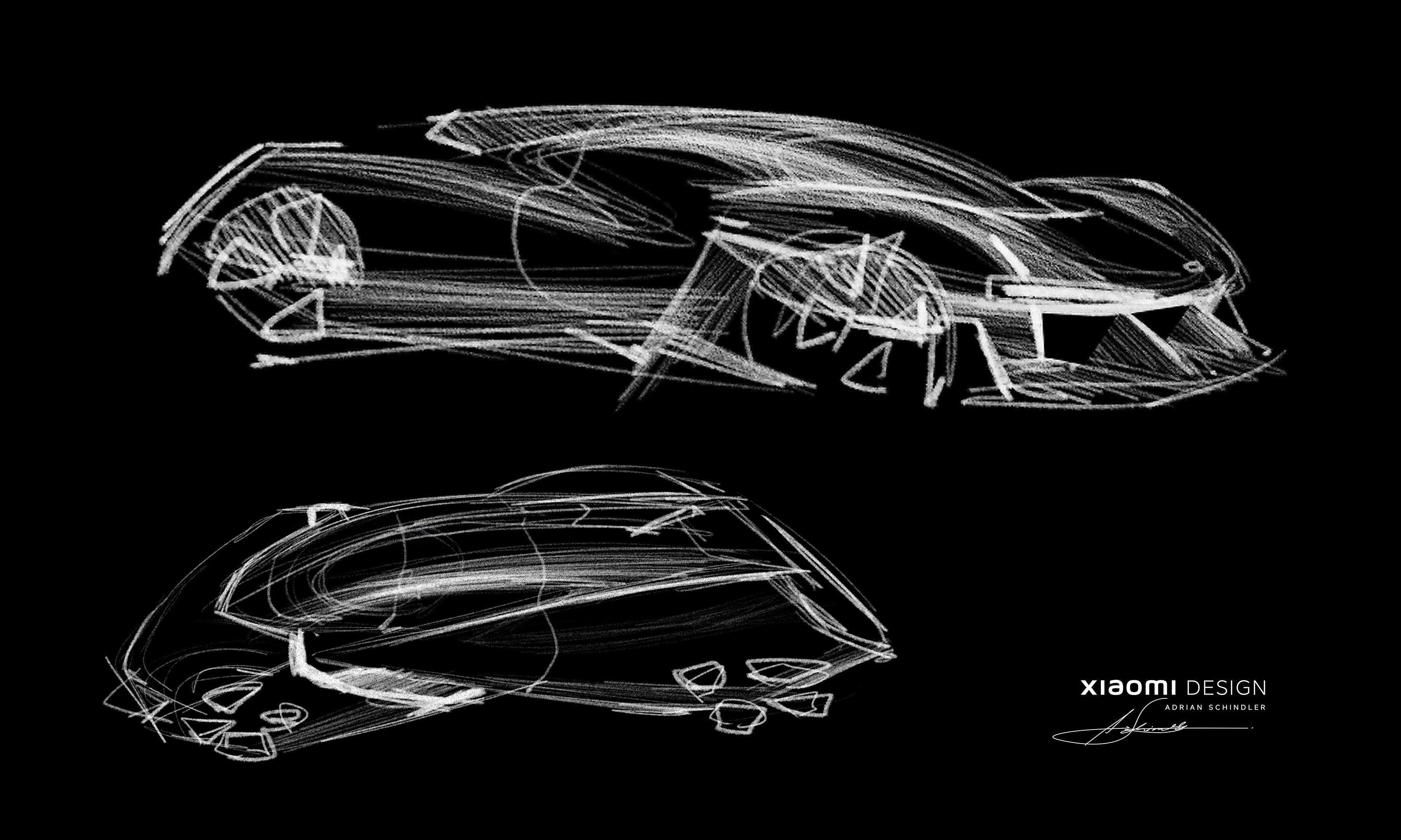 小米超跑手稿曝光！把气动美学玩到极致