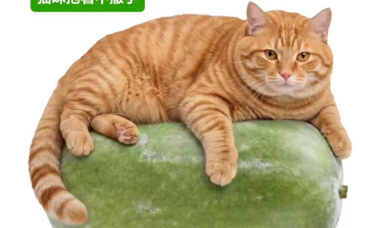 猫咪抱迷你冬瓜被吐槽货不对板？盒马官方：仅供参考