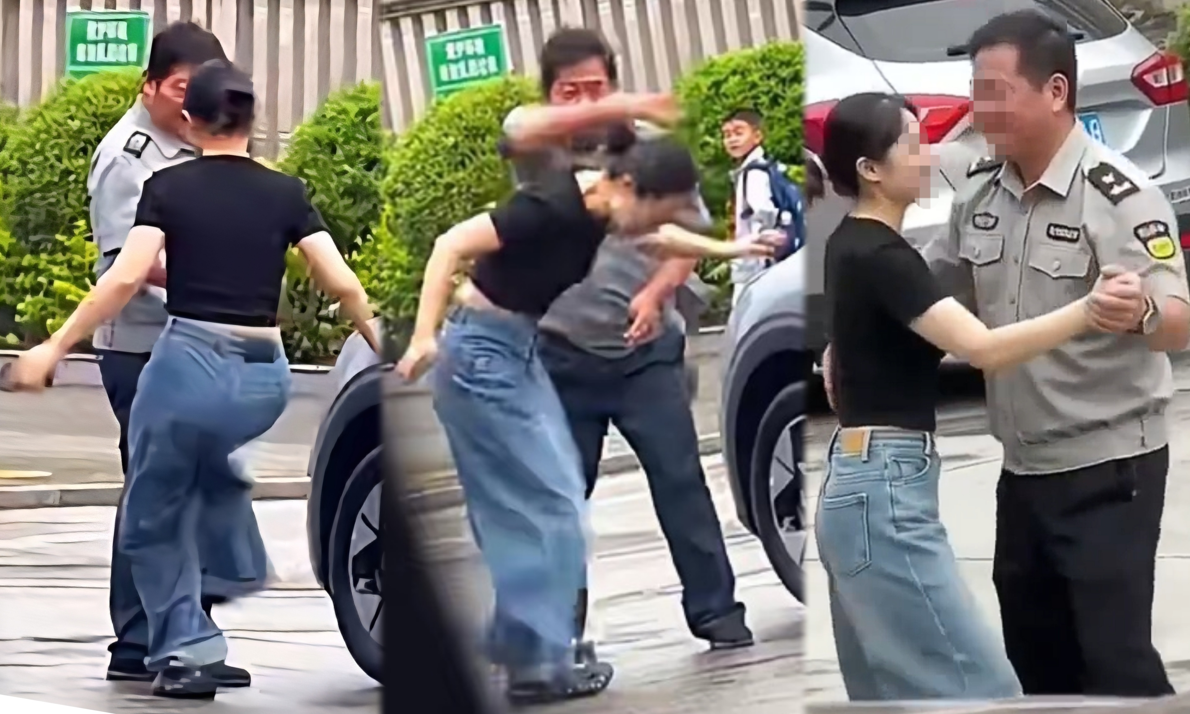 全网被耍！女司机被保安打脸监控曝光，剧情彻底反转，AI恶搞无底线