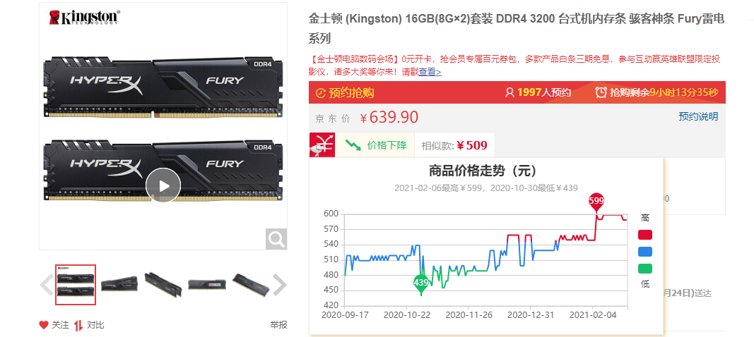 步显卡后尘!内存条价格上涨,又一理财产品诞生! 内存为何涨价?现在的内存价格涨价不可避免